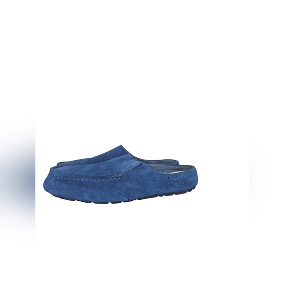 UGG Alamar Men Clog Slippers Size 10 Blue Suede Shearling Sheepskin Slip On - Picture 1 of 14